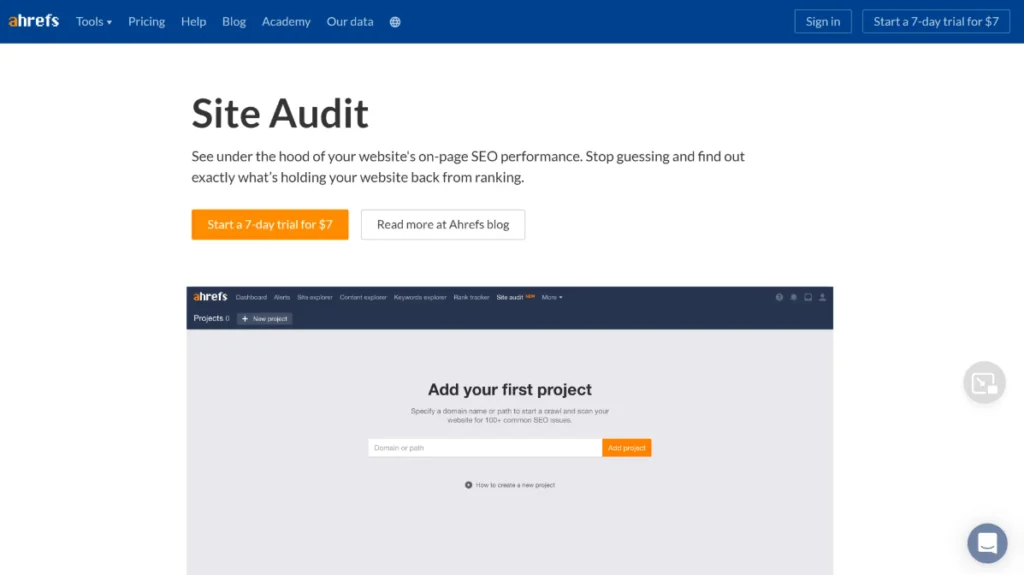Ahrefs | Best SEO audit tool