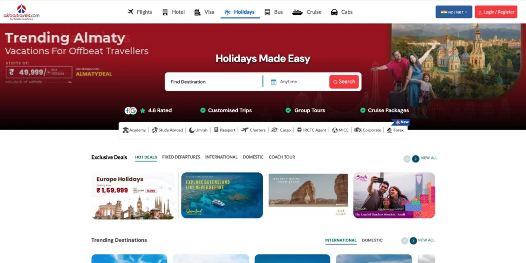 AkbarTravels.com (Large Travel Brand – Enterprise SEO Snapshot)